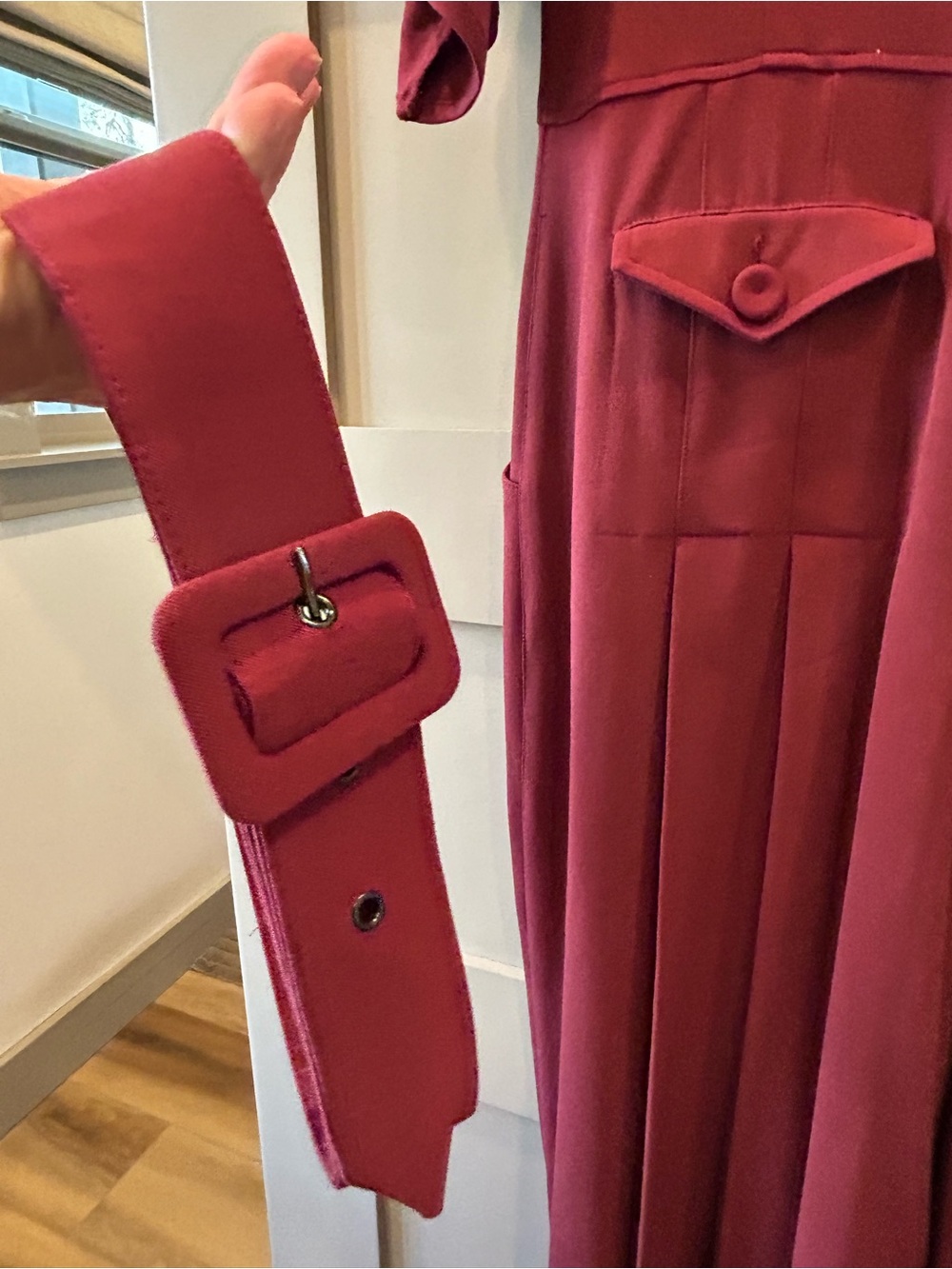 Women's Pleated Pantsuit in Rose